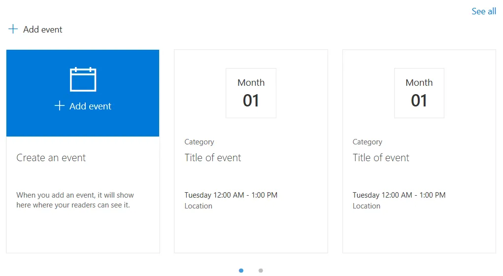 Modern SharePoint Web Parts Events Calendar Countdown Lightning Tools