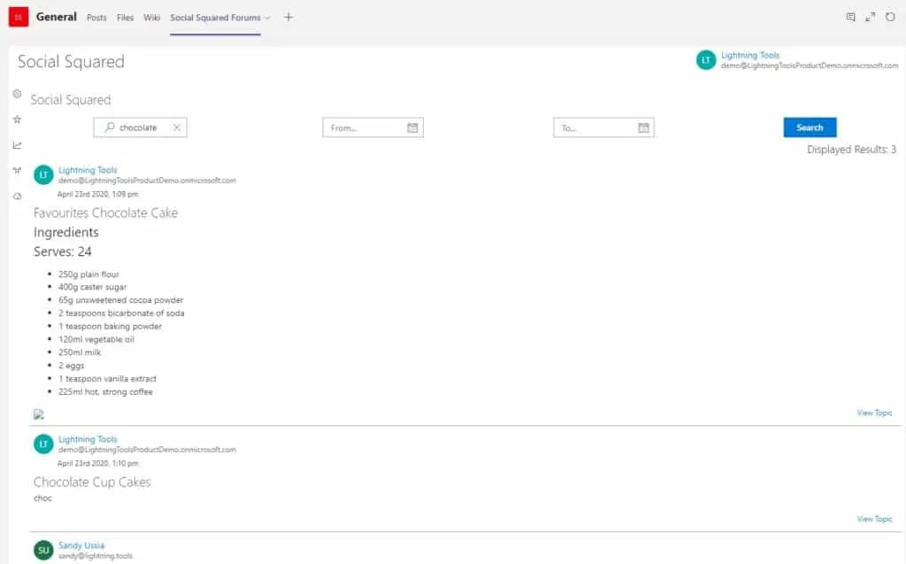 Microsoft Teams Discussion Board App Lightning Tools