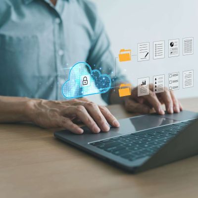 Database storage cloud technology file data transfer sharing, cyber, big data information for financial online marketing, internet banking application or computer download upload backup cloud drive.